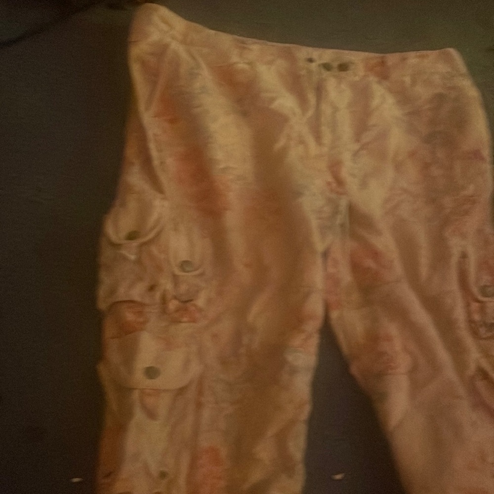 Color : beige  cargo pants